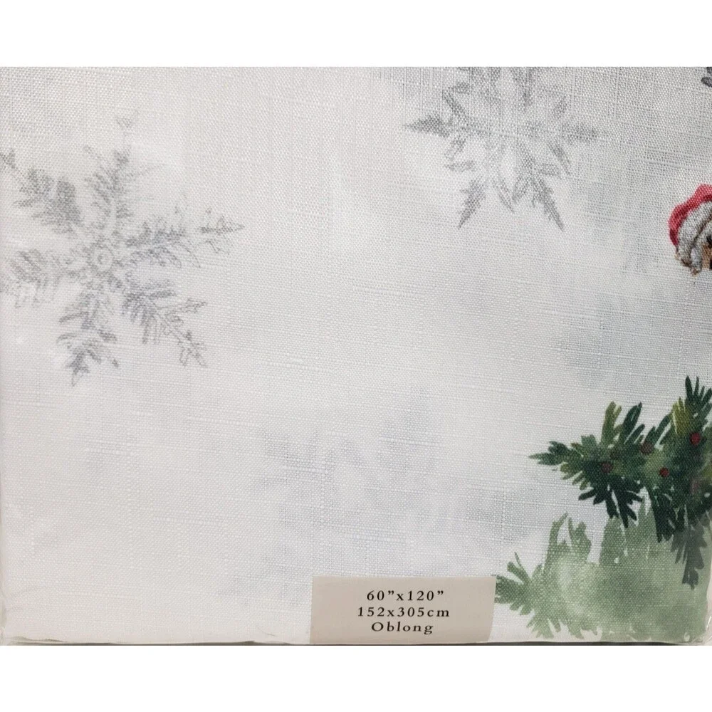 Printed Linen Tablecloth 60
